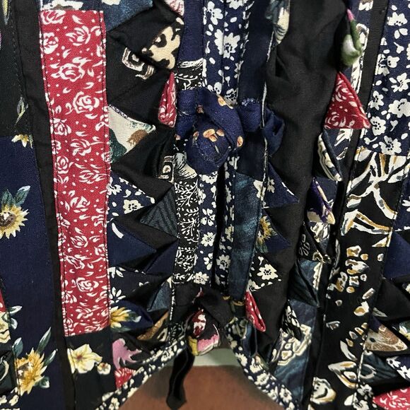 Vintage Women’s Medium Soul Mates Patchwork Quilt Vest Granny Cottage Farmhouse - Picture 3 of 8